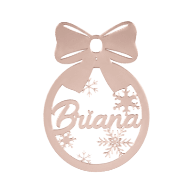 Personalised Bauble with snowflakes