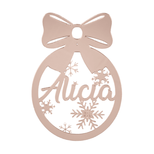 Personalised Bauble with snowflakes - Image 2