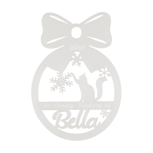 Cat Ornament with Snowflakes - Image 2