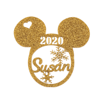 Mickey Mouse bauble with snowflakes