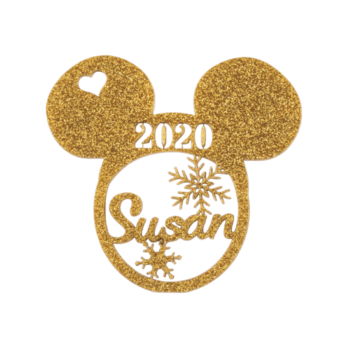 Mickey Mouse bauble with snowflakes