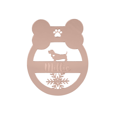 Custom Breed, Dog Bone Ornament