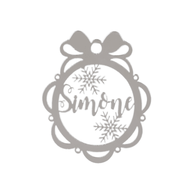 Personalised Decorative Snowflake Bauble
