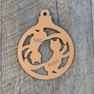 Yin and Yang Cats ornament