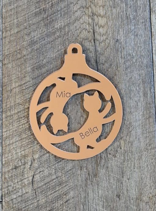 Yin and Yang Cats ornament