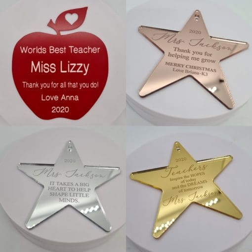 Teachers personalised star ornament - hopes and dreams - Image 3