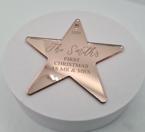 Personalised First Christmas as Mr & Mrs Star - Image 3