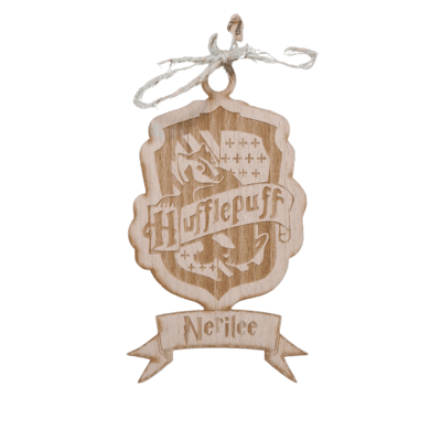 Personalised Hufflepuff Crest ornament