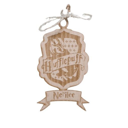 Personalised Hufflepuff Crest ornament