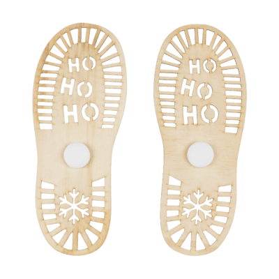 Santa boot stencil set HO HO HO