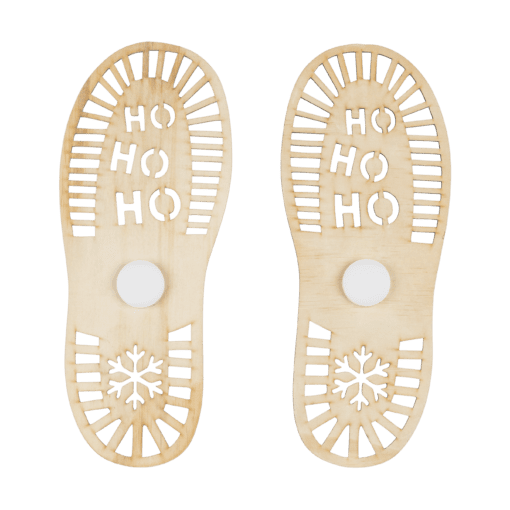 Santa boot stencil set HO HO HO
