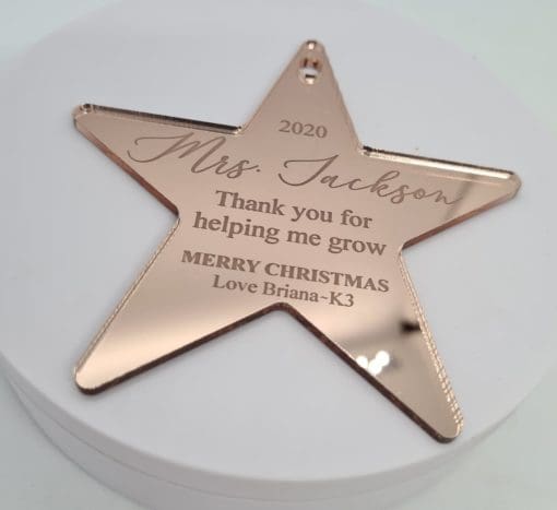 Thank you for helping me grow Teacher ornament - Image 2