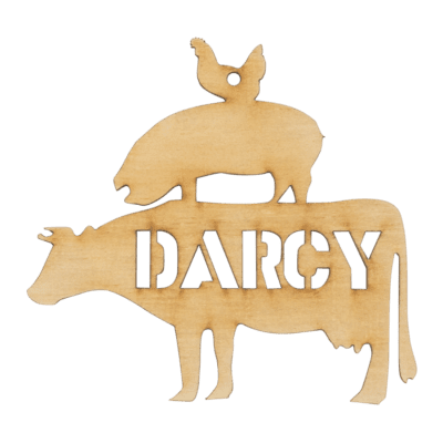 Personalised Farm animal ornament