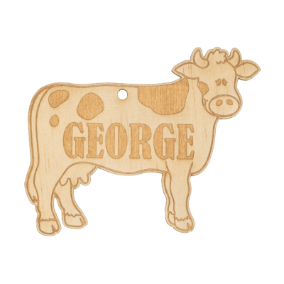 Personalised Cow ornament