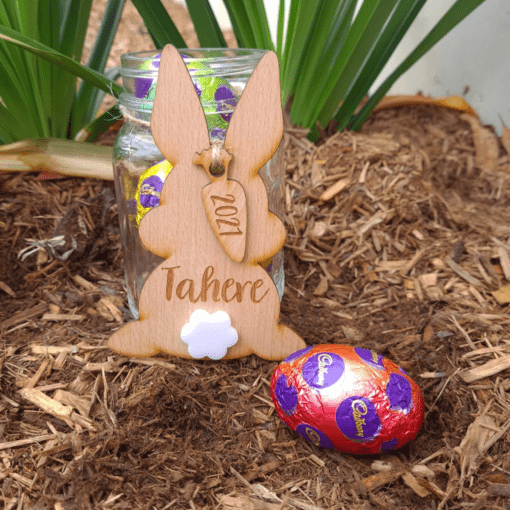 Easter bunny personalised gift tag - both ears up
