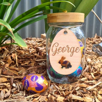 Easter Egg gift tag - Plywood