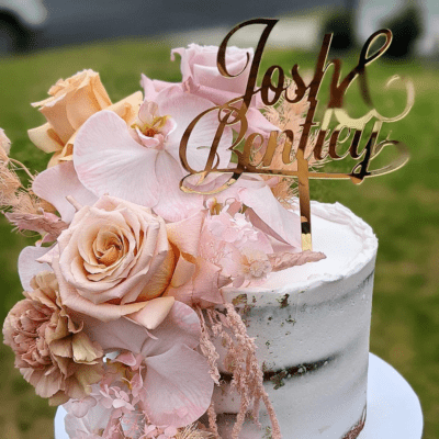 Personalised 2 names cake topper