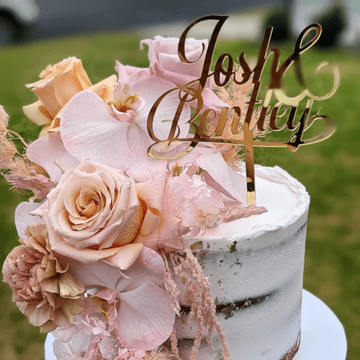 Personalised 2 names cake topper