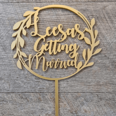 Personalised Wreath Cake Topper