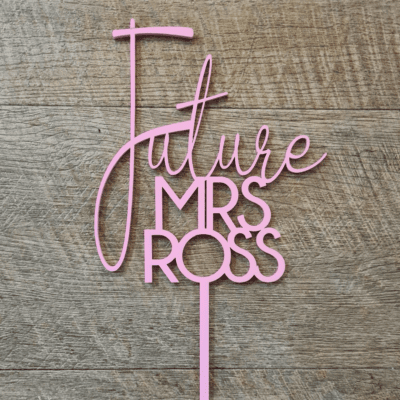 'Future Mrs' Personalised Cake topper