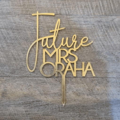 'Future Mrs' Personalised Cake topper - Image 2