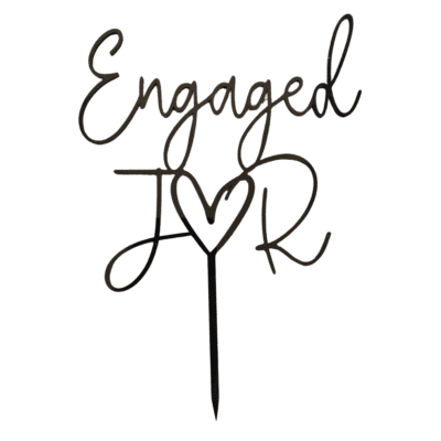 Engaged cake topper