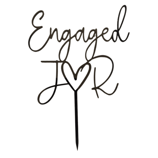 Engaged cake topper