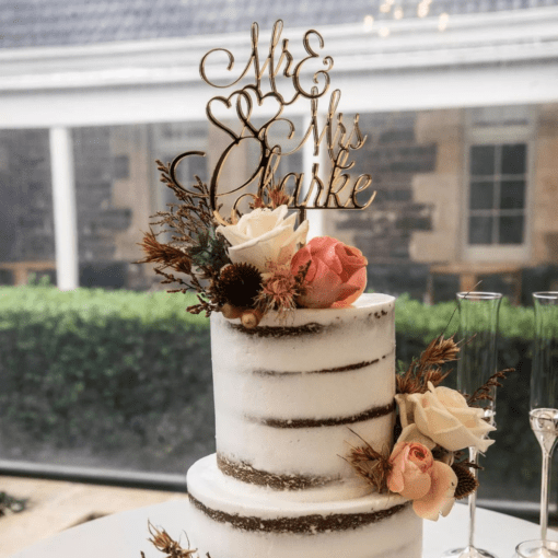 Mr & Mrs Personalised Cake topper - Image 4