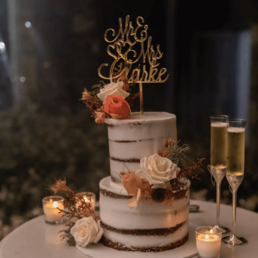 Mr & Mrs Personalised Cake topper - Image 3