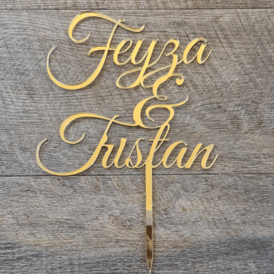 Personalised couple cake topper