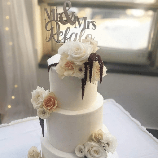 Personalised Mr & Mrs Cake topper - Image 2