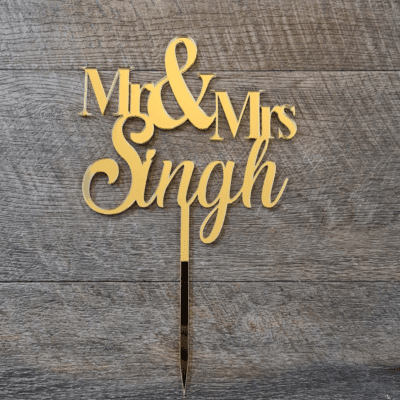 Personalised Mr & Mrs Cake topper