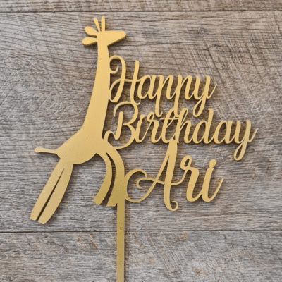 Personalised Giraffe Cake topper