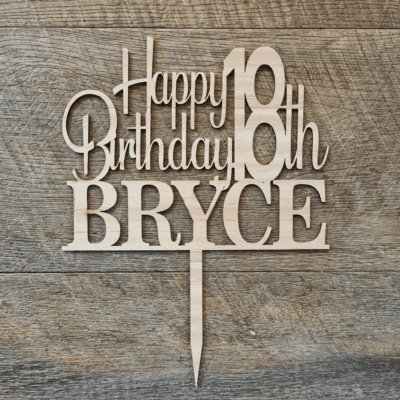 Personalised Happy Birthday Cake topper