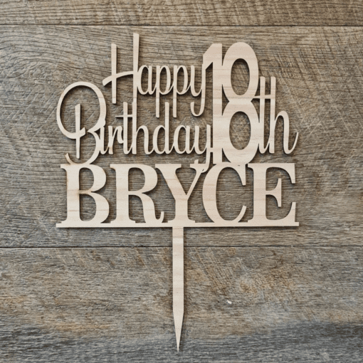 Personalised Happy Birthday Cake topper