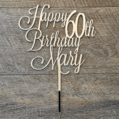 Personalised Happy Birthday cake topper