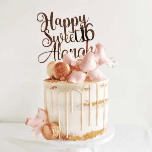 Personalised Sweet 16 cake topper