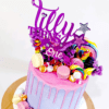 Personalised Unicorn Cake Topper with Stars - Image 2