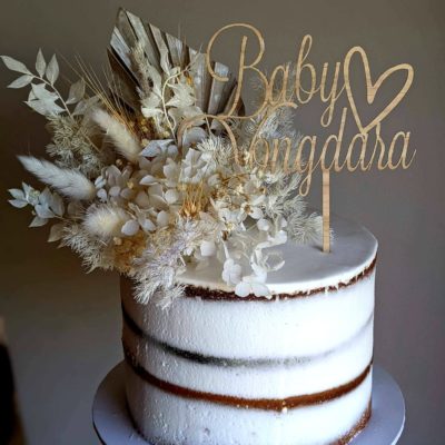 Personalised Baby Cake Topper with Heart