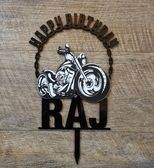 Personalised Harley Davidson Cake topper