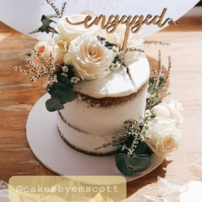 Engaged cake topper