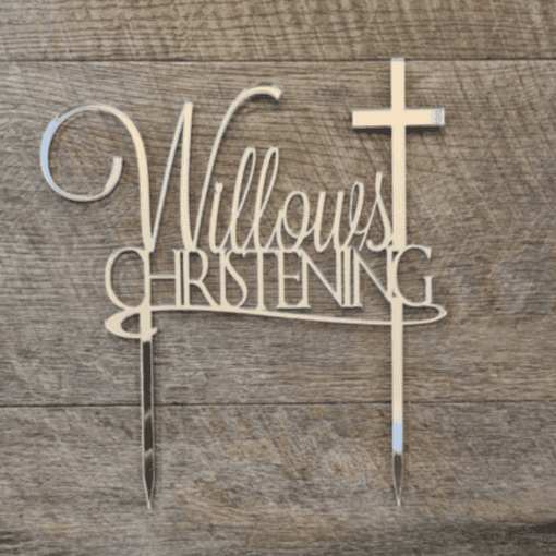 Personalised Christening Cake topper - Image 2
