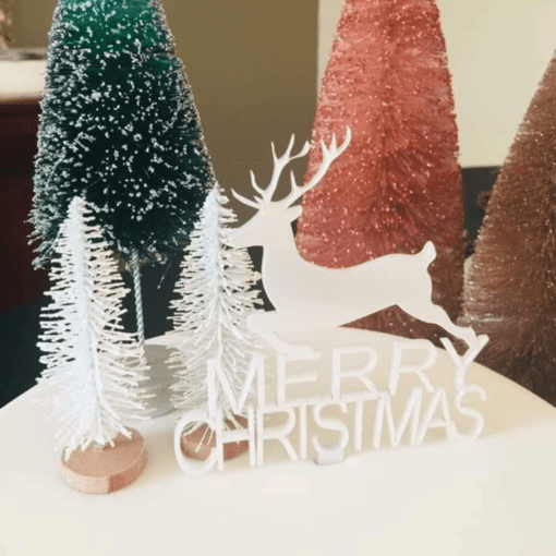 Merry Christmas Cake topper with Reindeer