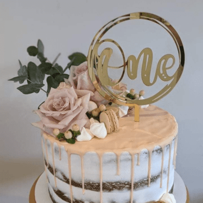 Birthday Round cake topper