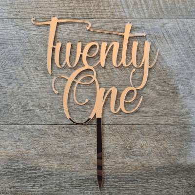 Twenty One Cake topper