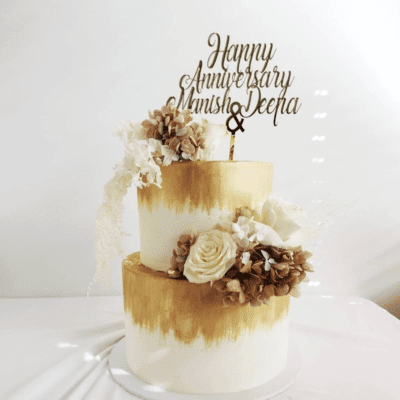 Personalised Anniversary cake topper