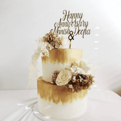 Personalised Anniversary cake topper