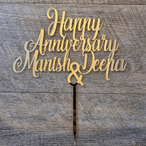 Personalised Anniversary cake topper - Image 2