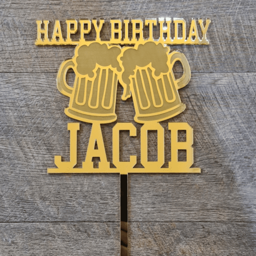 Personalised Beers cake topper