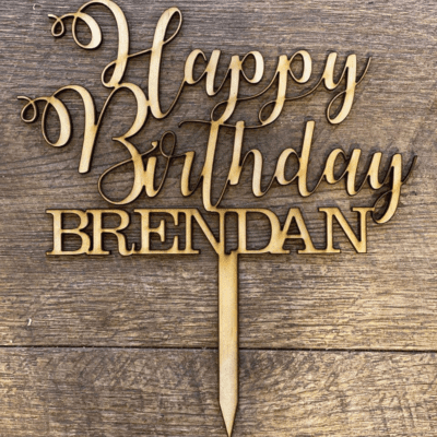Personalised Happy Birthday Cake topper